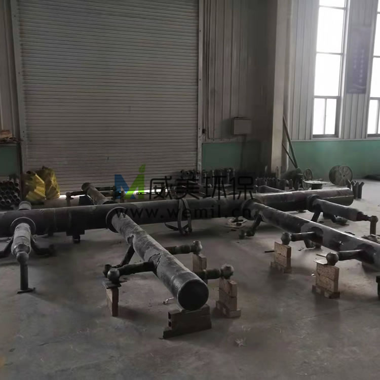 脫硫塔噴淋層現場制作過程中